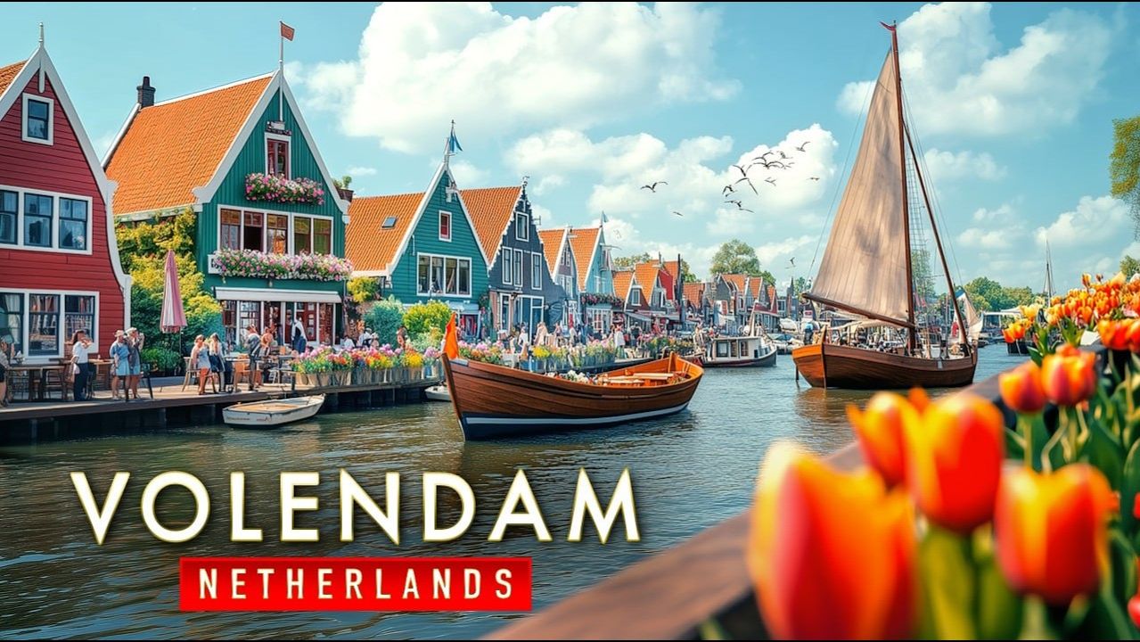 Волендам, Нидерланды | Пеший тур 4K 60fps HDR смотреть онлайн