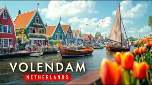 Волендам, Нидерланды | Пеший тур 4K 60fps HDR