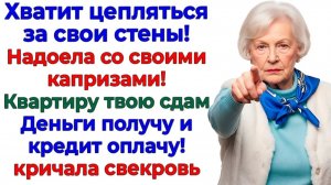 Свекровь взяла кредит и потребовала мою квартиру! Ответ был жёстким! | Жизненные Истории