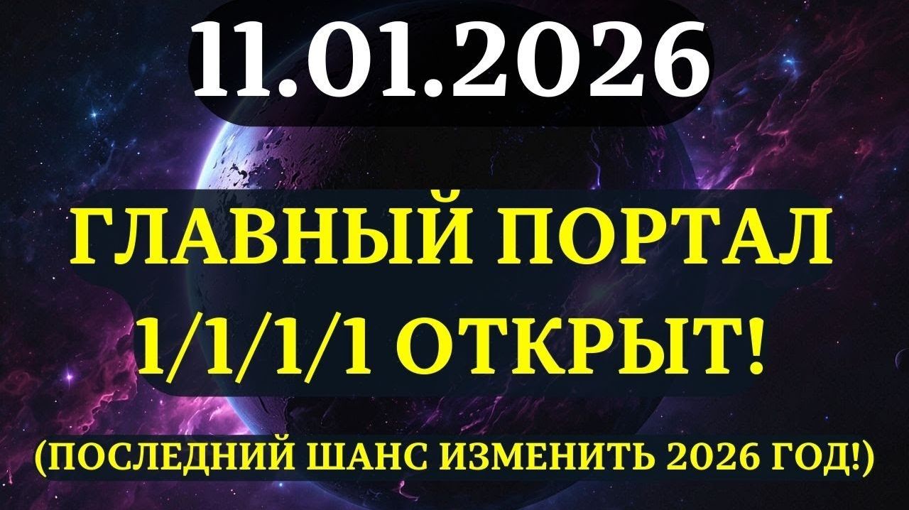 ВЫ ПОЧТИ ОПОЗДАЛИ!😇 Но портал 11. 11 СПАСЁТ ВАС!❤️ 11 января 2026 года!✅ смотреть онлайн