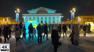 Прогулка по Дворцовому мосту и стрелке Васильевского острова с парадом планет. САНКТ-ПЕТЕРБУРГ. 4К