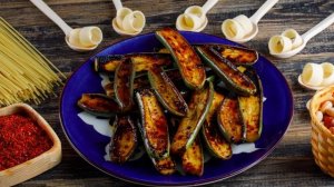 Баклажаны в аэрогриле с чесноком и зеленью