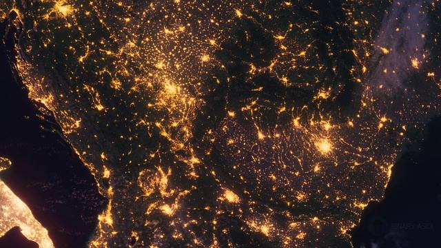 Бесплатное видео футаж, Планета Земля Ночью. Европа, Балканы. Вид из Космоса с Орбиты. Ночной Глобус смотреть онлайн