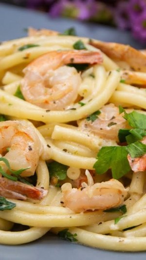 Сливочная паста с креветками