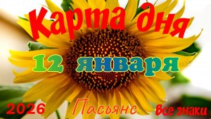Карта дня❄12 января🎄☃️Пасьянс. Тайм-код в описании🦢