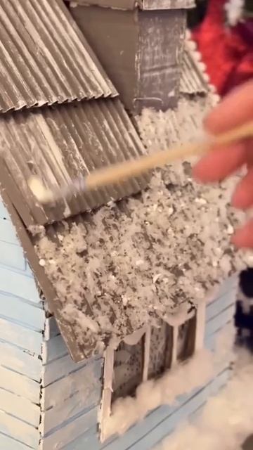 Зимний домик из картона своими руками