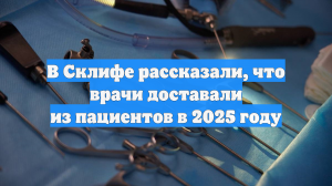 В Склифе рассказали, что врачи доставали из пациентов в 2025 году