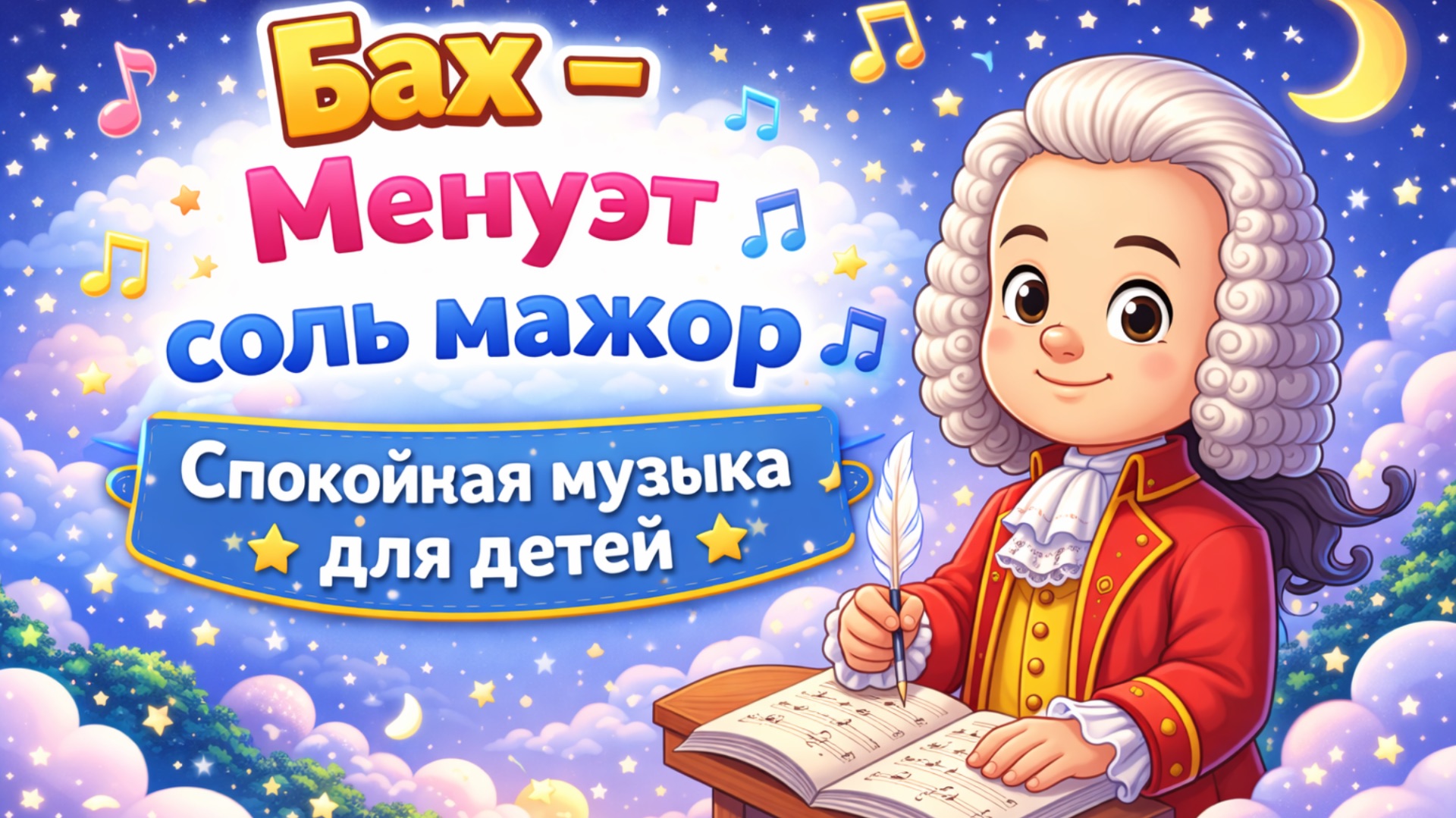 Бах – Менуэт соль мажор 🎵 Спокойная музыка для детей смотреть онлайн