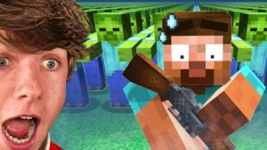 Я ВЫЖИЛ В САМОМ БОЛЬШОМ ЗОМБИ АПОКАЛИПСИСЕ В МАЙНКРАФТ ВИДЕО НА РУССКОМ, В МАЙНКРАФТЕ 100 MR. BEAST