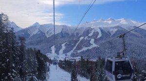 Архыз горнолыжка, спуск с гор с млечного пути на подьемнике 6ч 2026