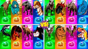 Динозавры МЕГАМИКС 277-280 уровни - Мультики про Динозавров | МУЛЬТФИЛЬМЫ ДИНОЗАВРЫ в Tiles Hop