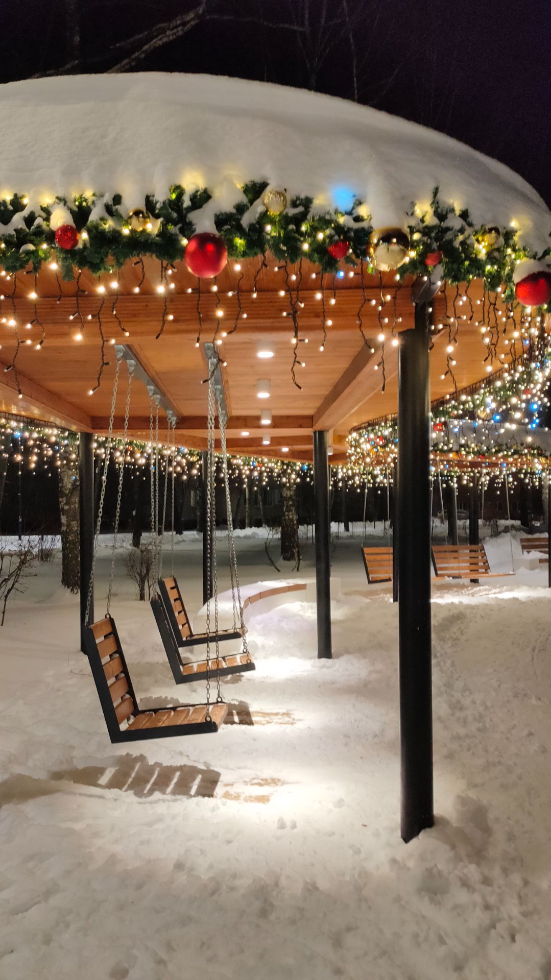 Красота в зимнем парке / Достопримечательности города Дубна