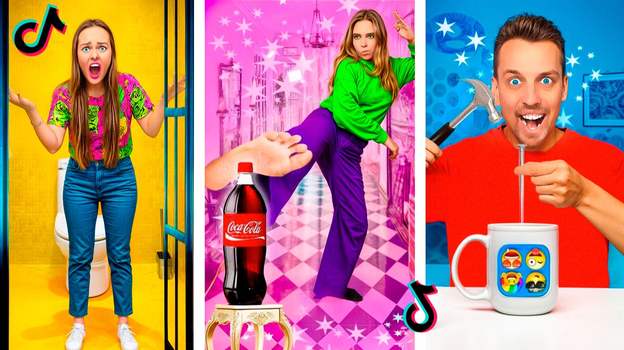 ПОВТОРЯЮ САМЫЕ КРУТЫЕ ТРЕНДЫ ТИК ТОКА и LIKEE! Лайфхаки - Как стать популярным #3 смотреть онлайн