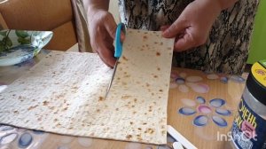 Пирог из лаваша с яблоками