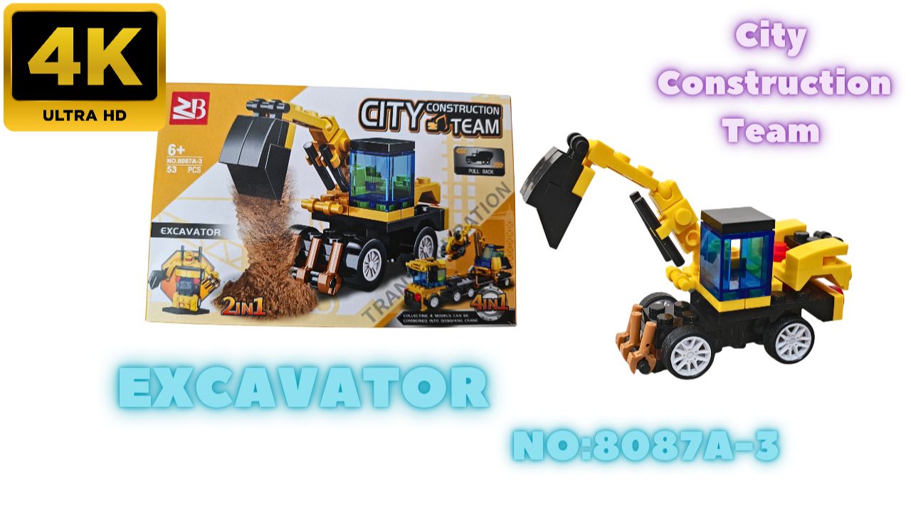 ZB CITY Construction Team \ No: 8087A-3 \ Excavator. (4K)