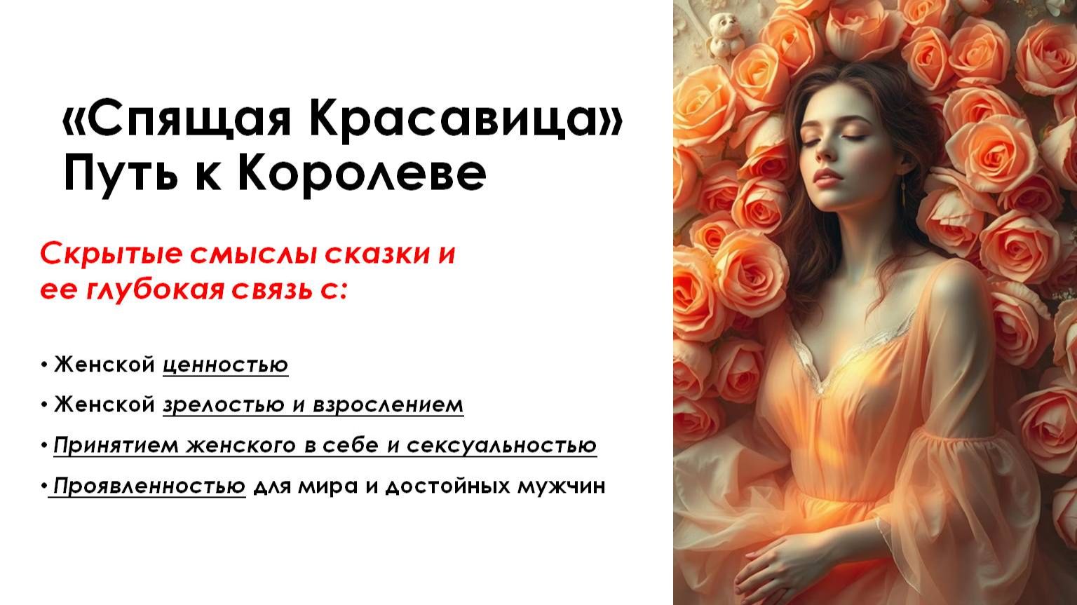01 Вводный урок: Архетипический разбор сказки "Спящая красавица"