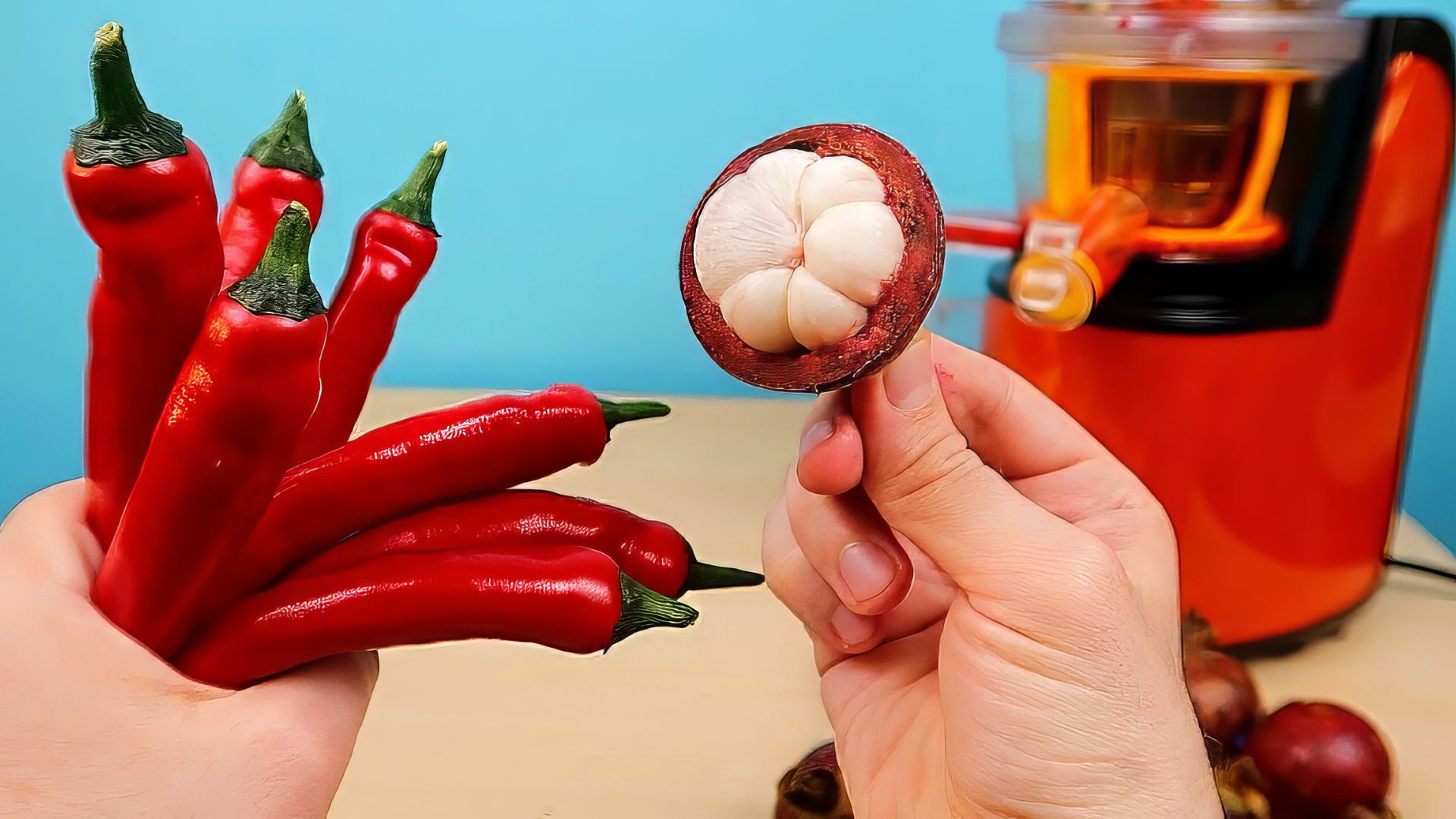 Что если выжать сок из Перца Чили и Мангостина? Бедная соковыжималка! alex boyko смотреть онлайн