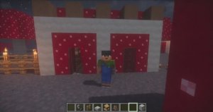 я строю грибную деревню в Minecraft