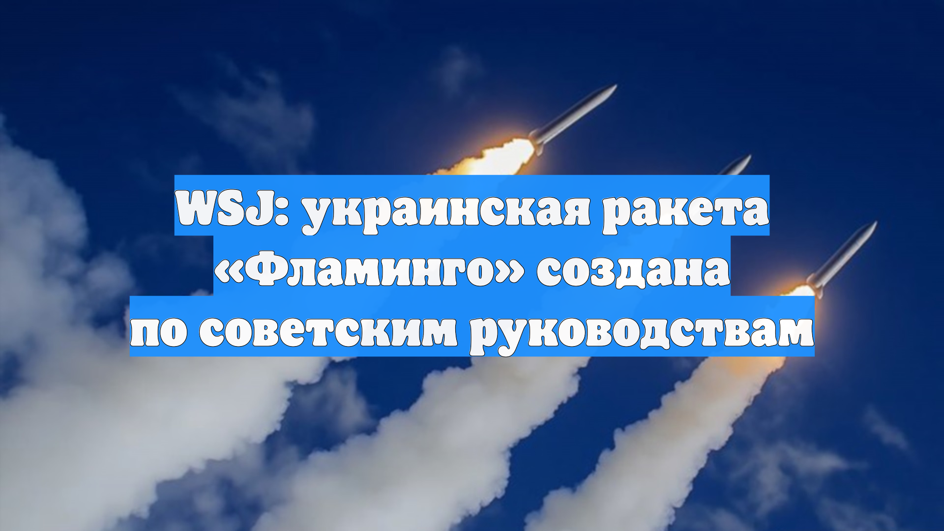 WSJ: украинская ракета «Фламинго» создана по советским руководствам смотреть онлайн