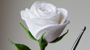 Как связать розу крючком