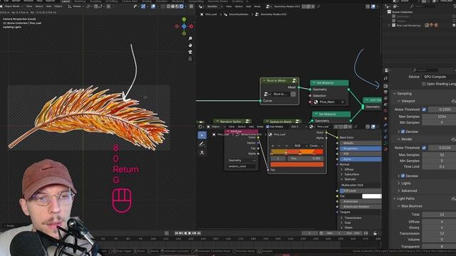 Procedural Stylized Worlds in Blender - Module 3_10_PineLeavesTexturing