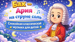 Бах – Ария на струне соль | Спокойная классическая музыка для детей