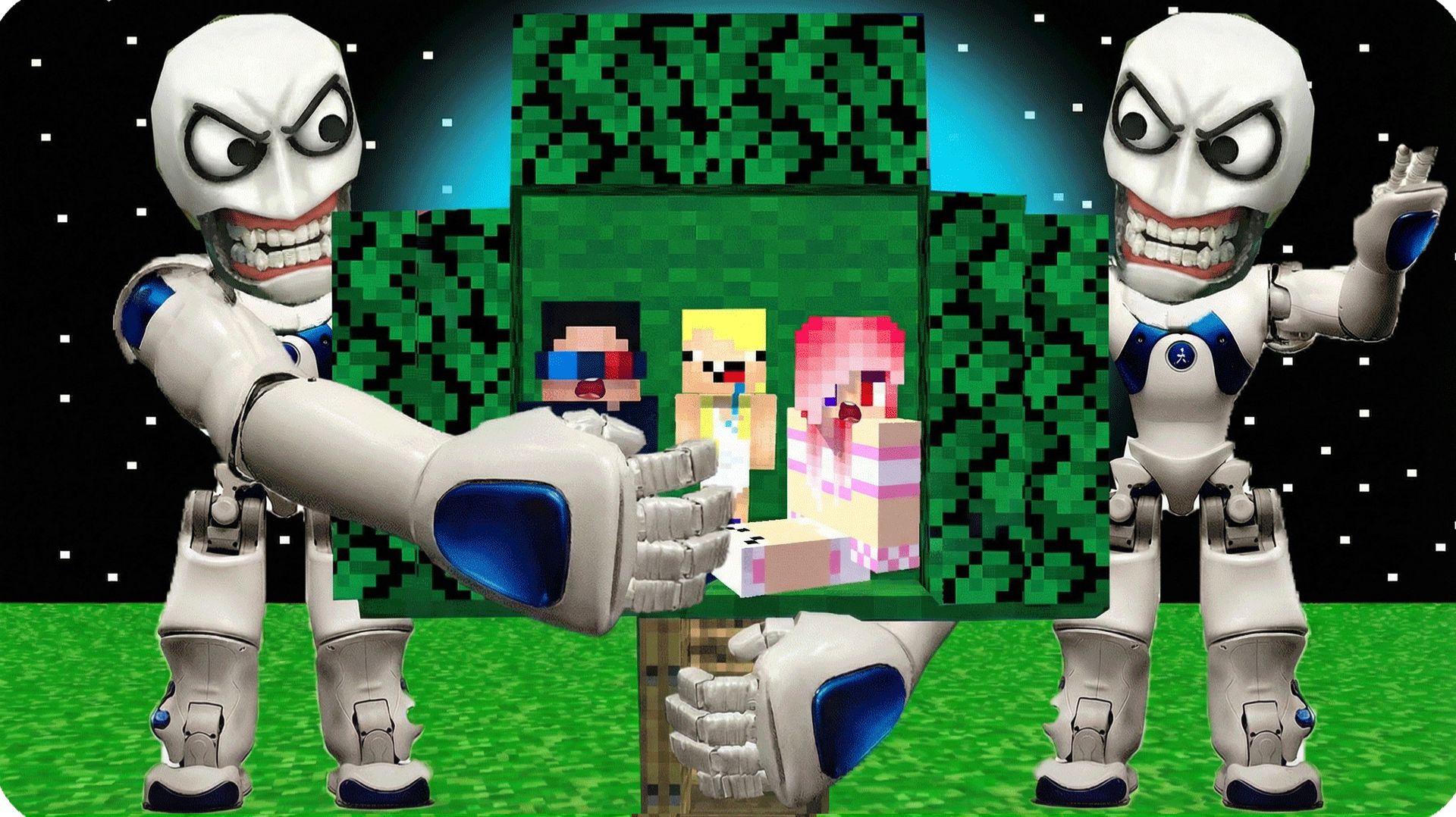 🤫ПОСТРОИЛИ ДОМ в ДЕРЕВЕ Против ЭЛБЕР РОБОТА в Майнкрафт! смотреть онлайн