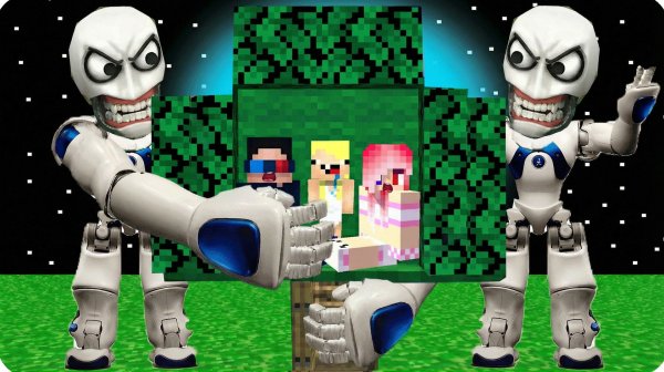 🤫ПОСТРОИЛИ ДОМ в ДЕРЕВЕ Против ЭЛБЕР РОБОТА в Майнкрафт!