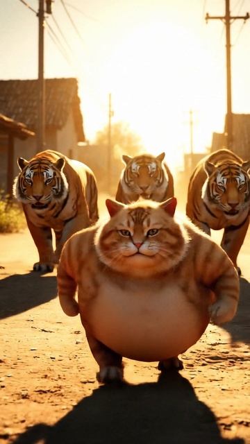 Мой кот Рыжик со своей охраной вышел на прогулку. Его боится весь район! Выскочит с любым раз на раз смотреть онлайн