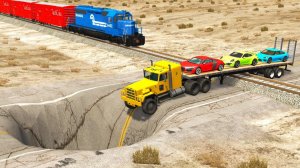 Машины гигантской ямы  #1 😱 | BeamNG.Drive | Бемиджи Драйв