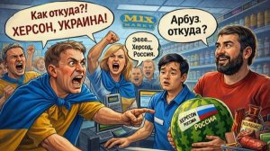 Украинцы опозорились в русском магазине в Германии из-за арбуза из российского Херсона