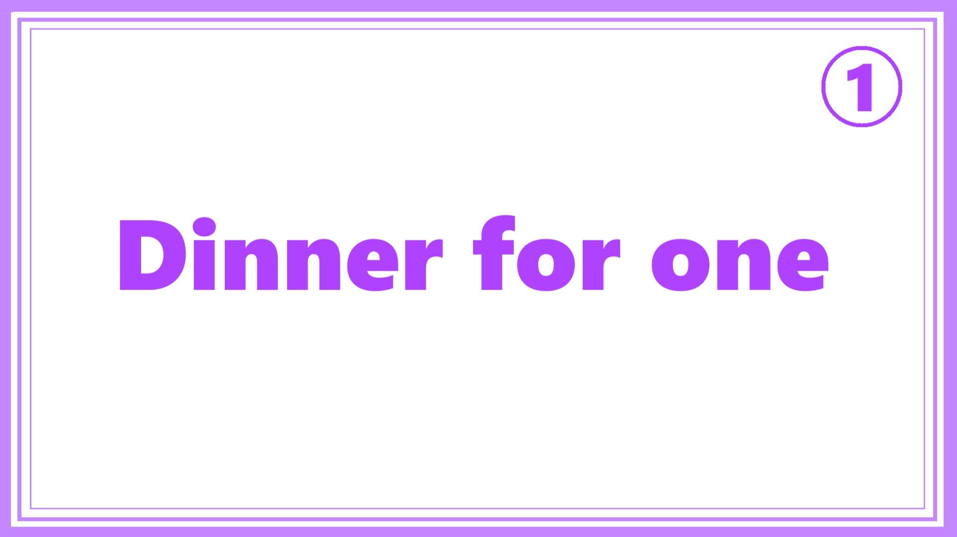 p1 Dinner for One Английский язык смотреть онлайн