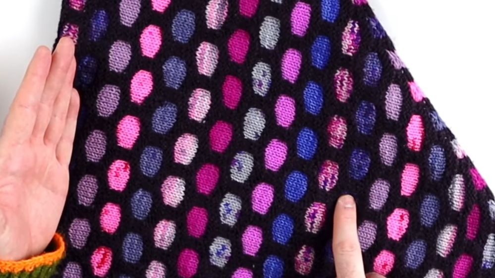 Шаль узором "соты"