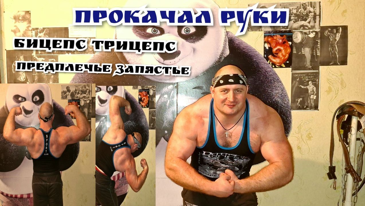 Прокачал руки : бицепс , трицепс , предплечье , запястье.