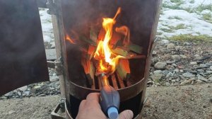 Печь Буржуйка из газового баллона. Вертикальная.