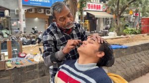 Волшебные руки Вариса Барбера погрузили мужчину в глубокий сон.  ASMR-массаж головы для расслабления