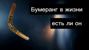 Что такое бумеранг в жизни. Есть ли он на самом деле.