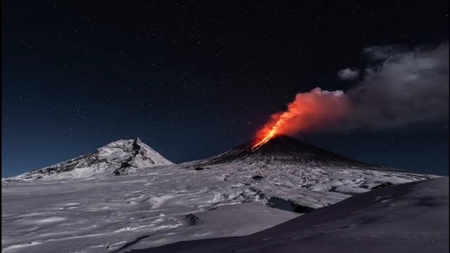 извержение вулкана Ключевская сопка зимняя смотреть онлайн