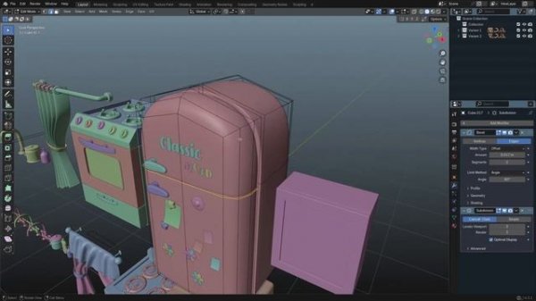 Stylized Kitchen Course in Blender p03 Concept discussion and course structure