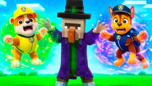 😳 ВЕДЬМА ЗАКОЛДОВАЛА ГОНЩИКА и КРЕПЫША ЩЕНЯЧИЙ ПАТРУЛЬ В МАЙНКРАФТ МУЛЬТИК