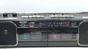 Двух кассетная магнитола Sharp QT-Y13-bk (тест )