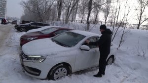 Лада Веста на вариаторе и снег!