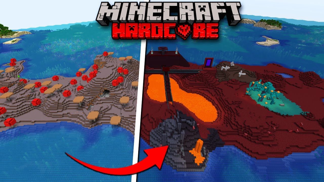 Превратил Грибной Остров в АД спустя 100 Дней в Майнкрафт ХАРДКОР! смотреть онлайн