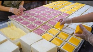 Удивительный процесс выпечки хлеба, приготовление бутерброда с ветчиной - тайваньская кухня