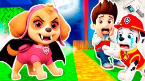 ЩЕНЯЧИЙ ПАТРУЛЬ ЗАЩИЩАЮТ БАЗУ от СКАЙ ВАМПИРА в МАЙНКРАФТ