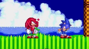 Knukles Punching Sonic