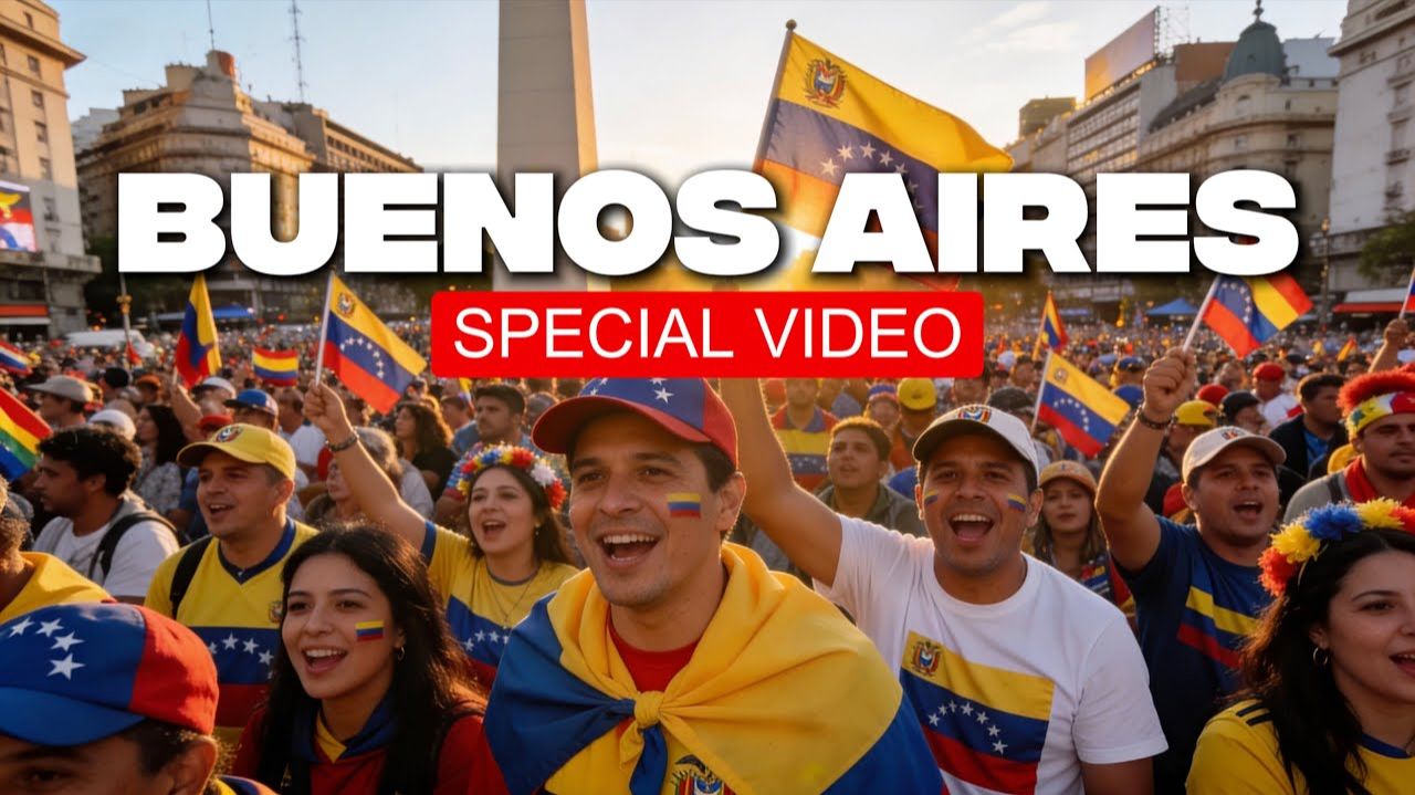 🇻🇪 Буэнос-Айрес, Венесуэла - венесуэльцы празднуют вторжение США в Венесуэлу. Прогулка у Обелиска