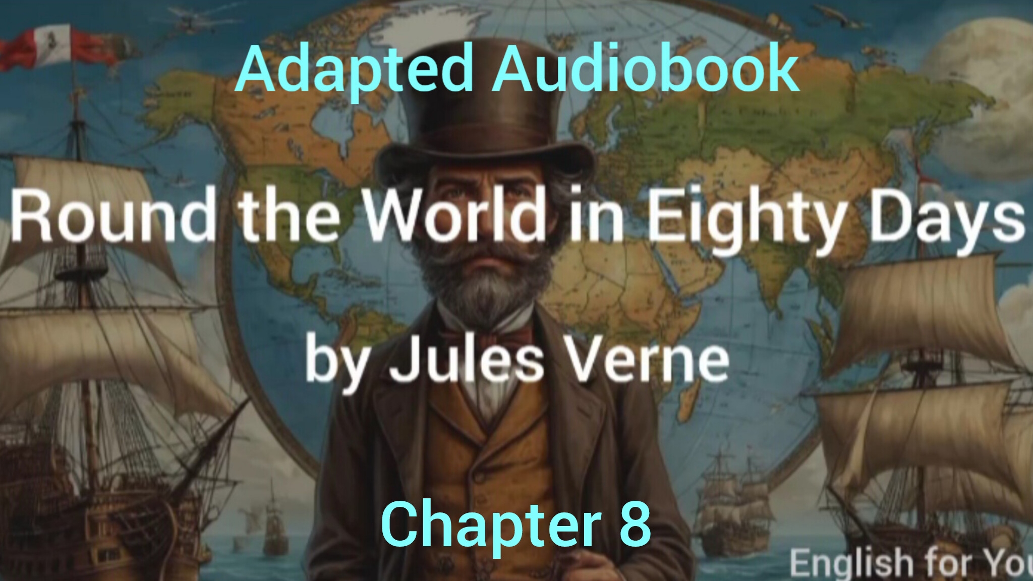 Chapter 8. Round the World in Eighty Days by Jules Verne. Adapted Audiobook. Level 2.