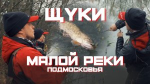ЩУКИ малой реки Подмосковья. Ловля спиннингом с берега поздней осенью