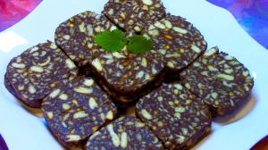 Шоколадно-карамельная колбаска к чаю.